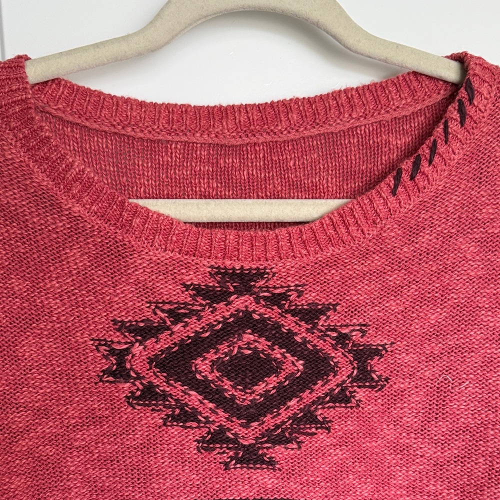 Red Aztec Pattern Women's Sweater - image 3